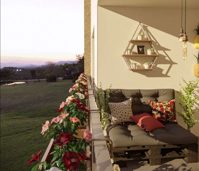 How to decorate the balcony of the townhouse more beautiful and eye-catching