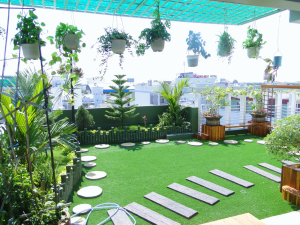 Không gian xanh trên sân thượng